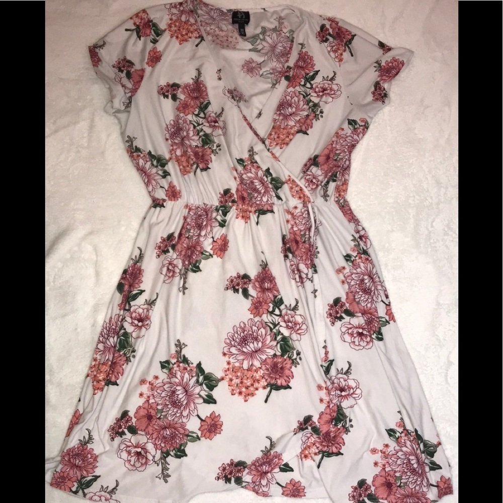 Floral Print Faux Wrap